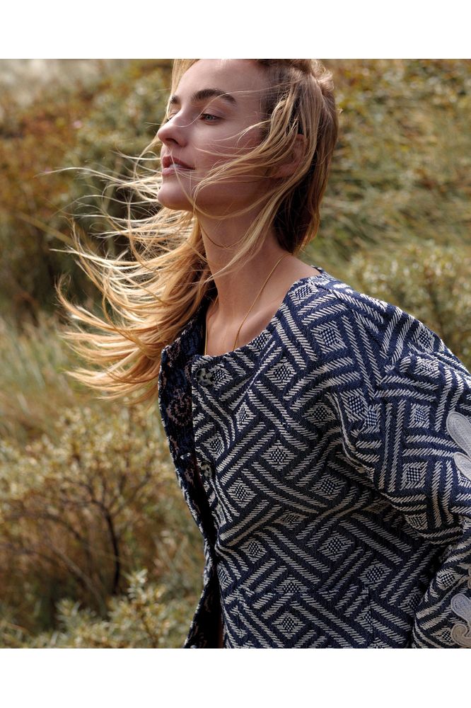 Summum Jacket Blue Jacquard