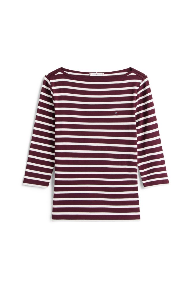 Tommy Hilfiger Burgandy Cody Boat-Nk T-Shirt