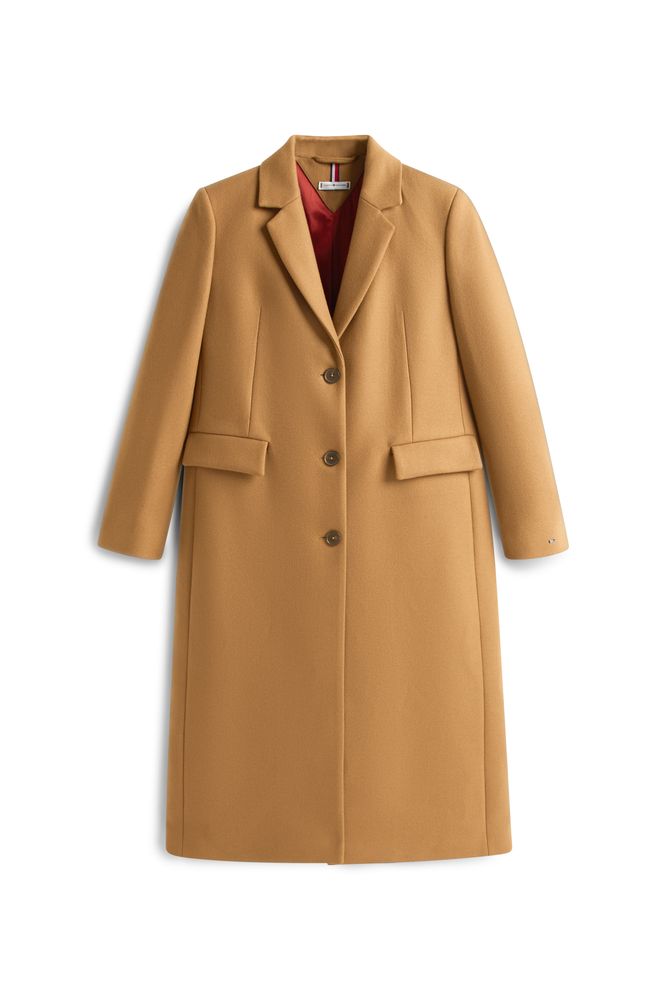 Tommy Hilfiger Brown Classic Wool Coat