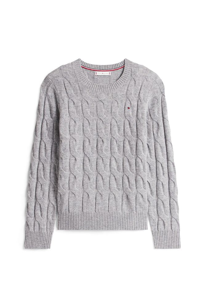 Tommy Hilfiger Mid Grey Cable Pullover