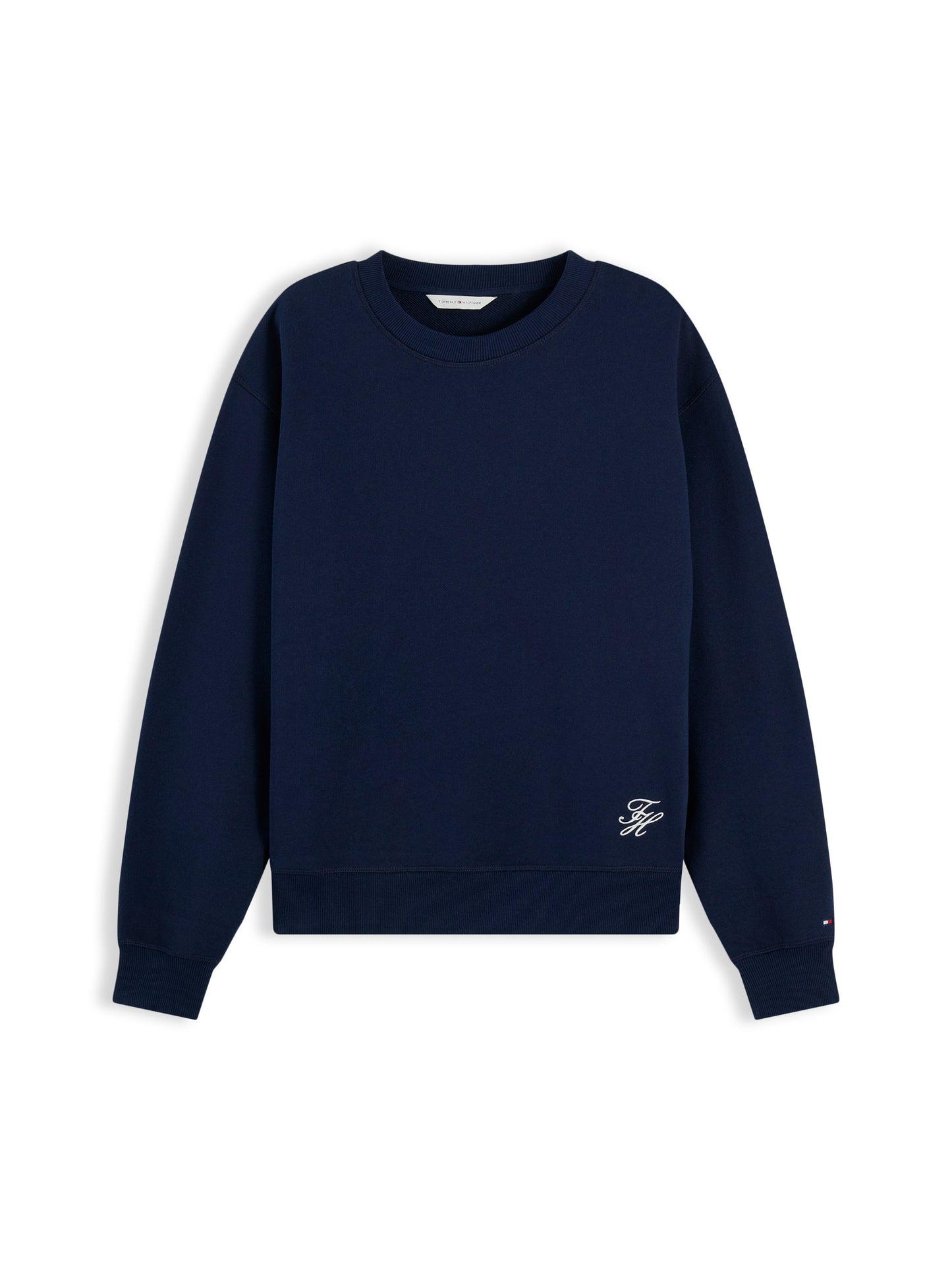 Tommy Hilfiger Script Crew Neck Sweatshirt Dark Blue