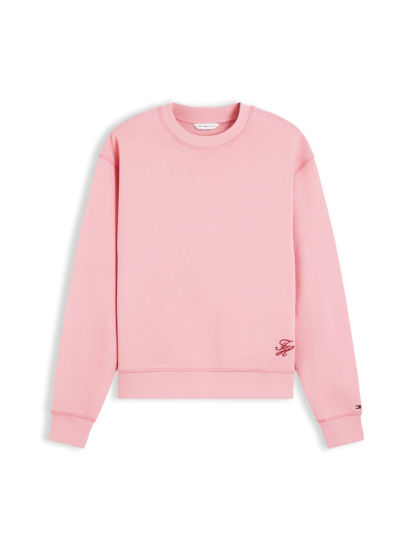 Tommy Hilfiger Script Crew Neck Sweatshirt Carnation Pink