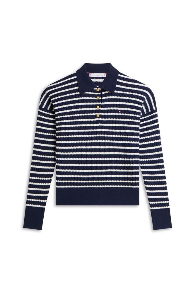 Tommy Hilfiger Cable Polo Navy