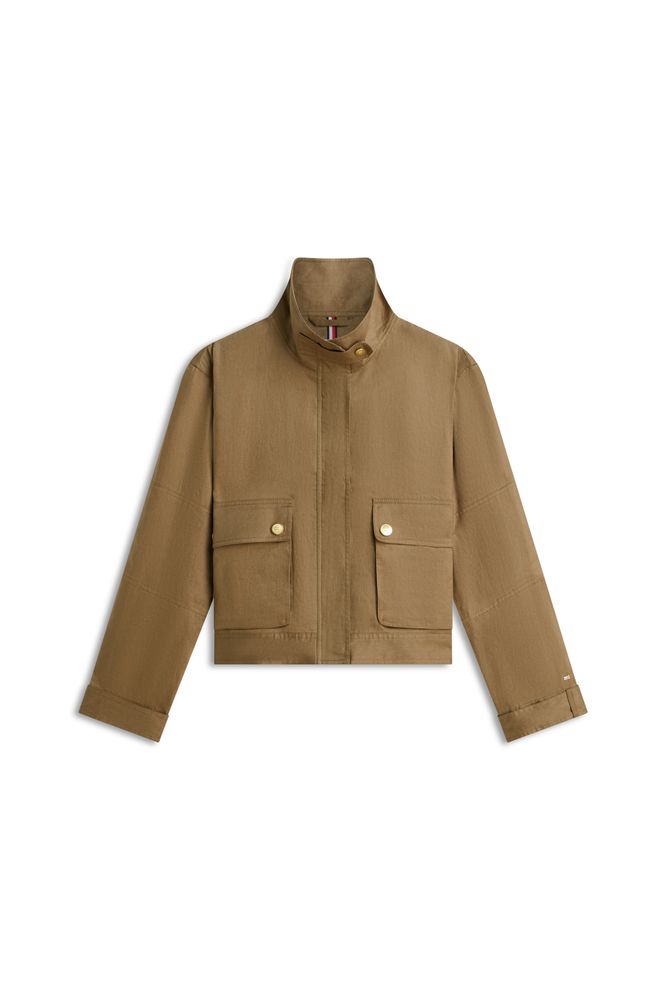 Tommy Hilfiger Linen Utility Jacket Olive