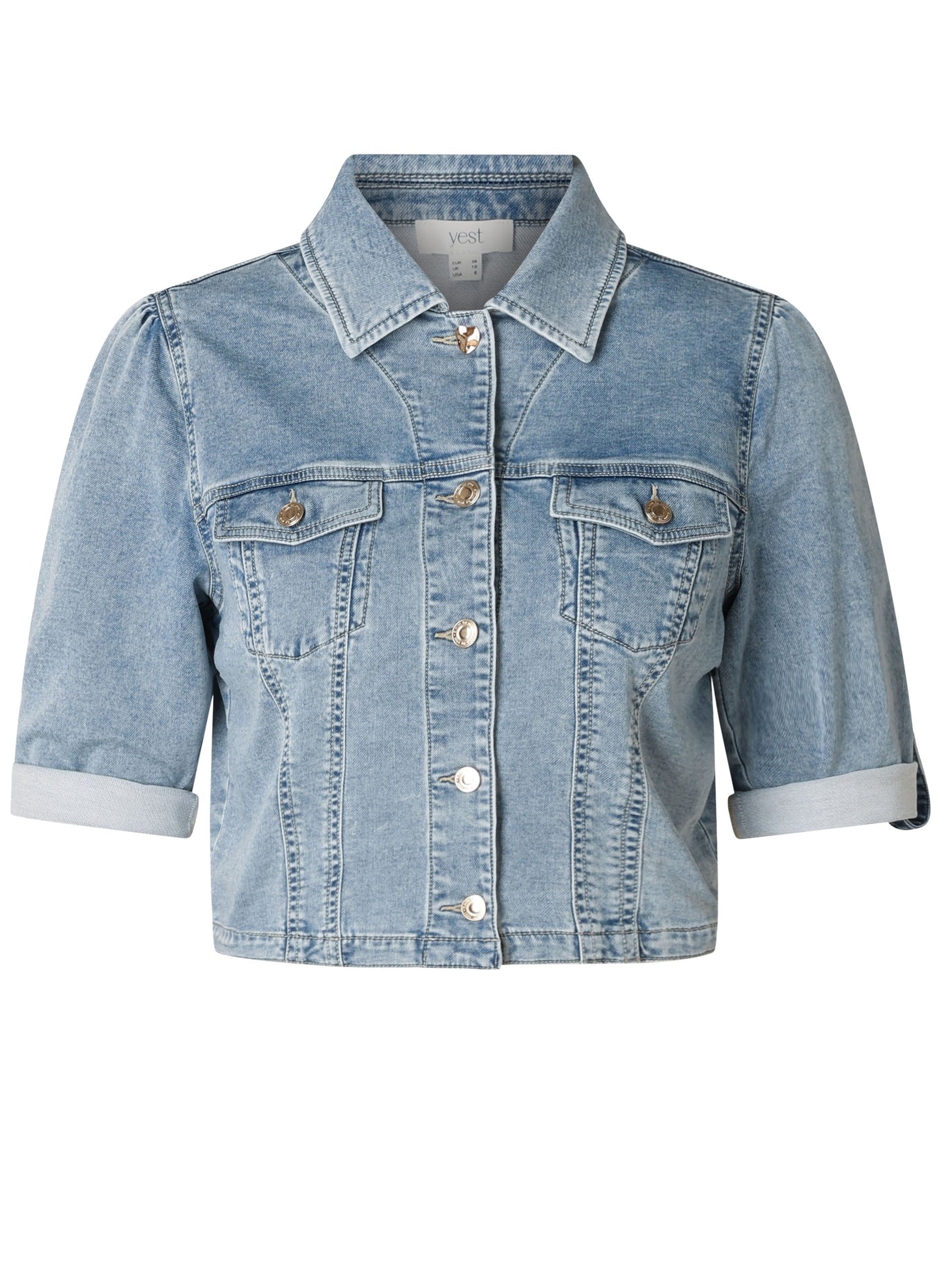 YEST Samma Jacket Bleach Blue Denim 0006153