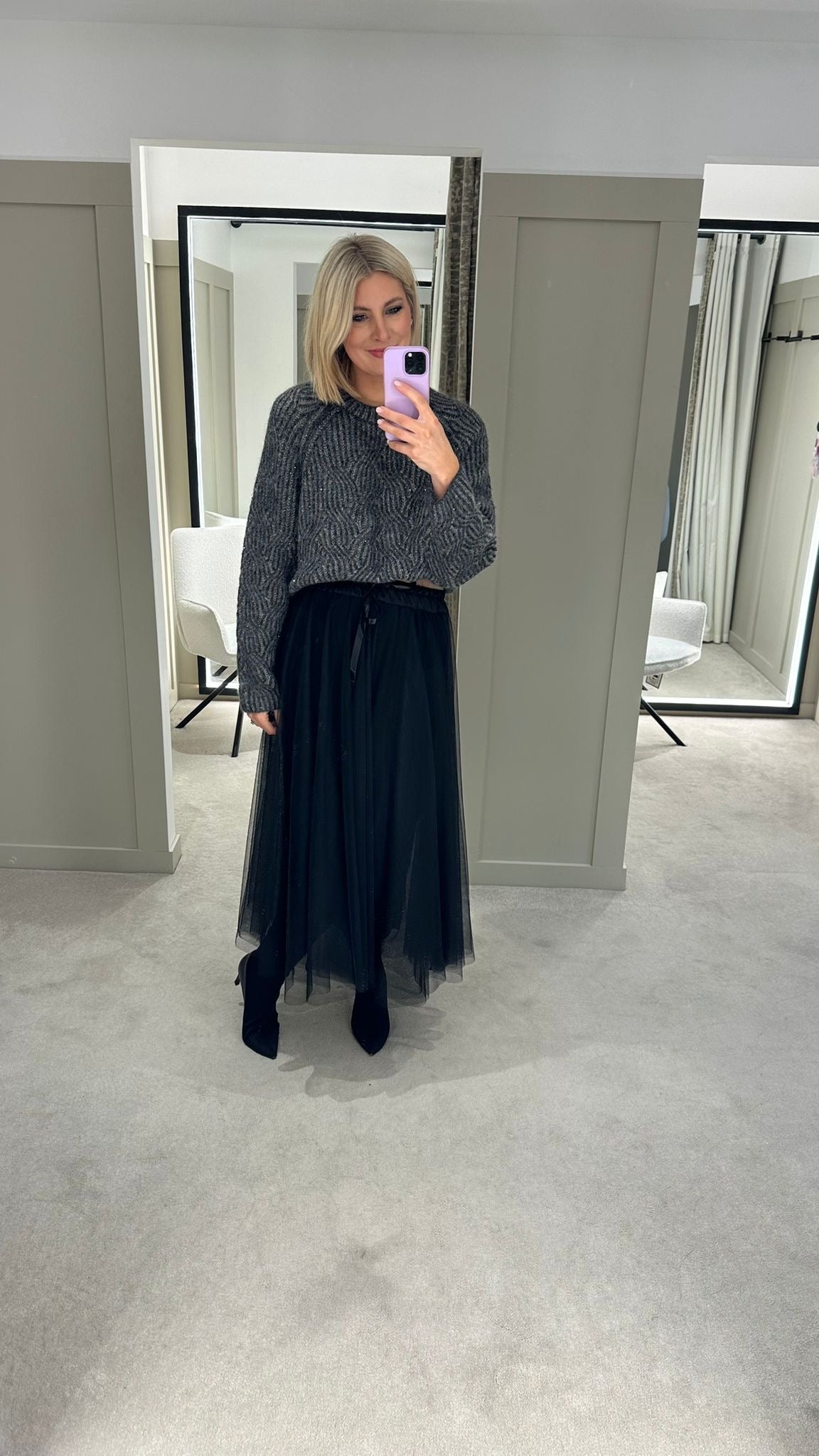 Kayla Black Mesh Skirt