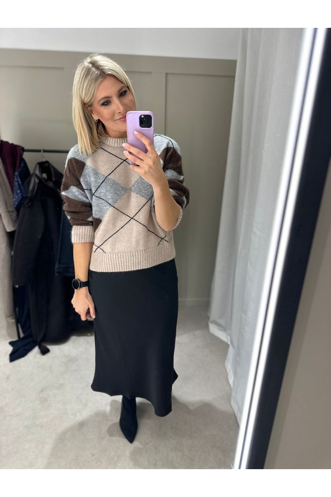 Kayla Black Satin Skirt