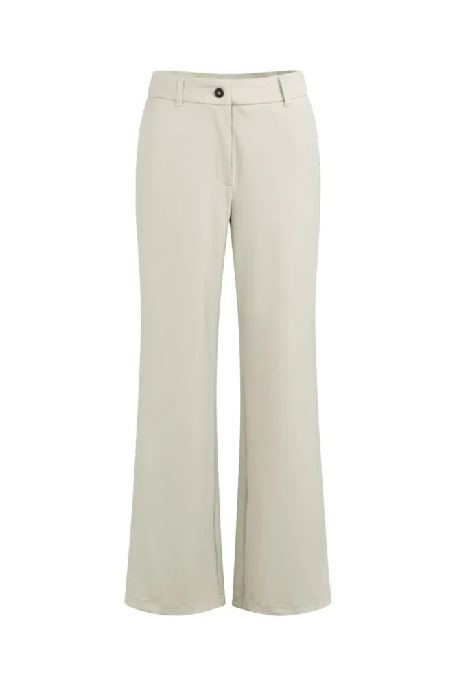 YAYA Wide Leg Jersey Trousers Slate Grey
