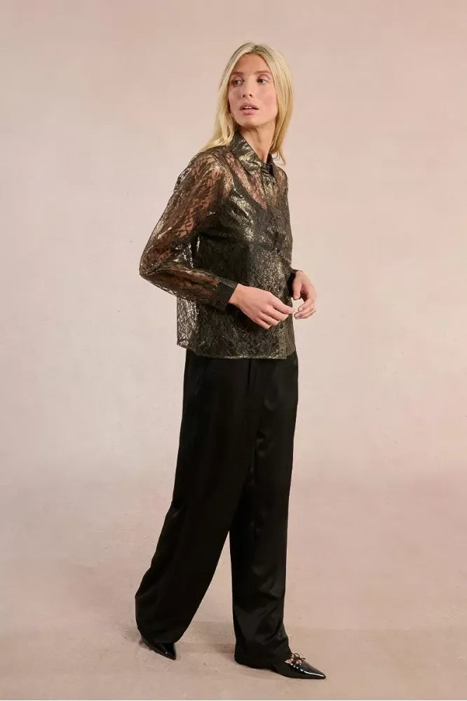 Molly Bracken Metallic Lace Shirt