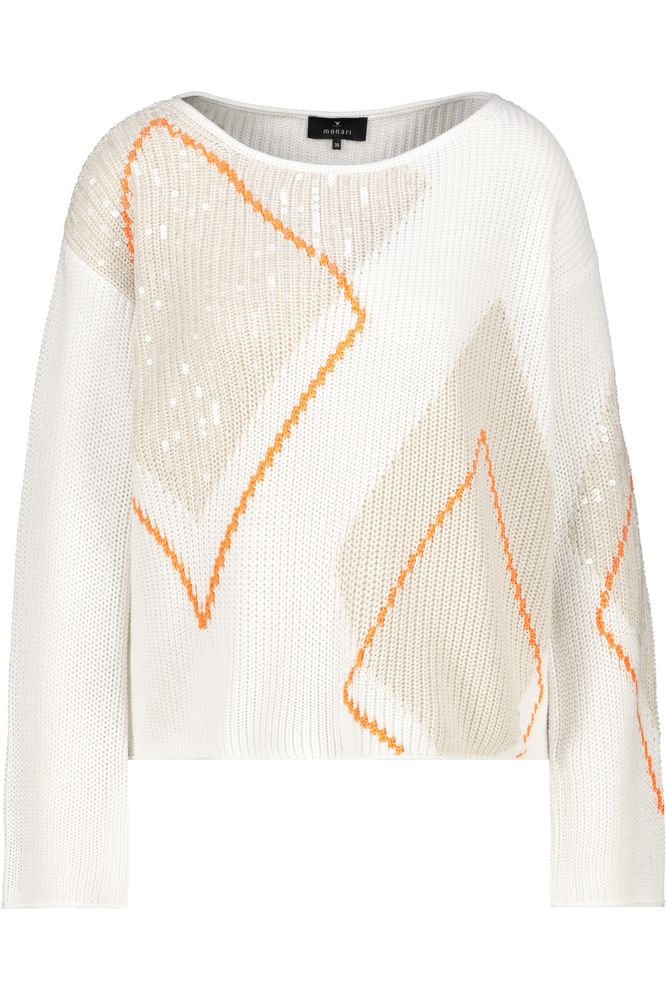 Monari Pullover Off-White Pattern 410281
