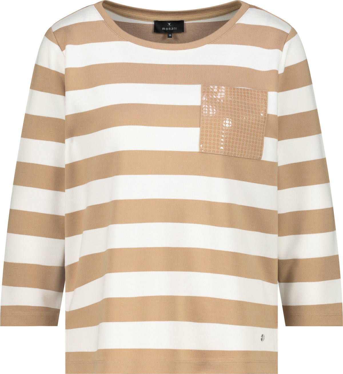 Monari T-Shirt Biscotti Striped 410146