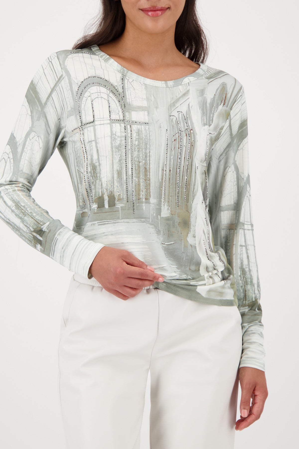 Monari T-Shirt Sage Pattern 809382