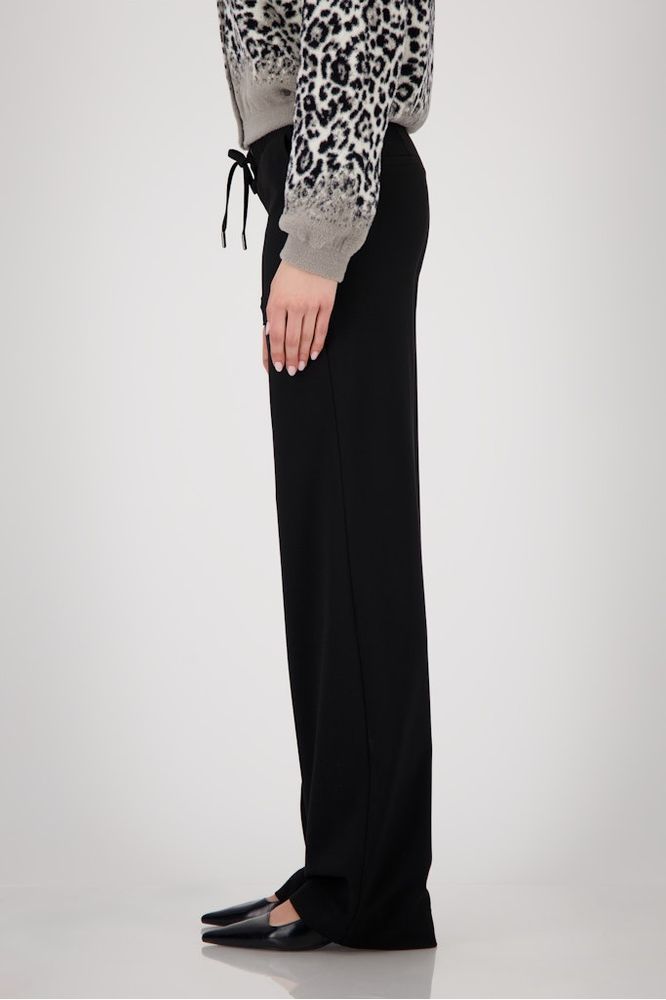 Monari Black Wide Leg Trousers