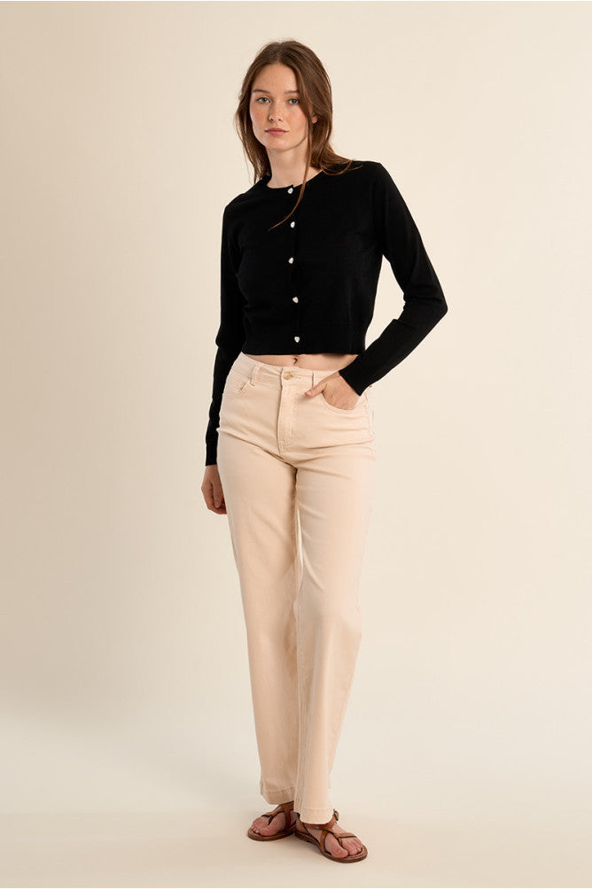 Molly Bracken Straight Trousers Cream