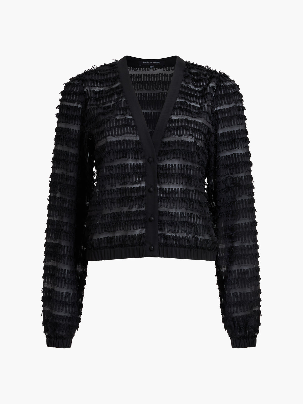 French Connection Alana Textured Blouse Black