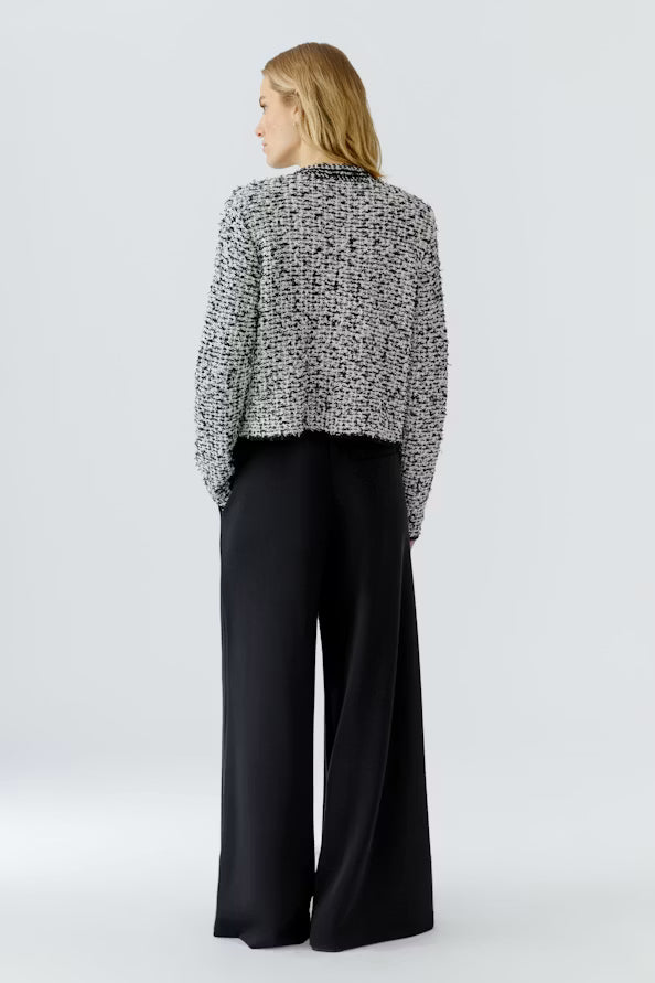 Oui Cardigan- Black/Off White 97887