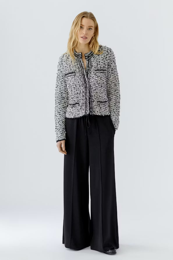 Oui Cardigan- Black/Off White 97887