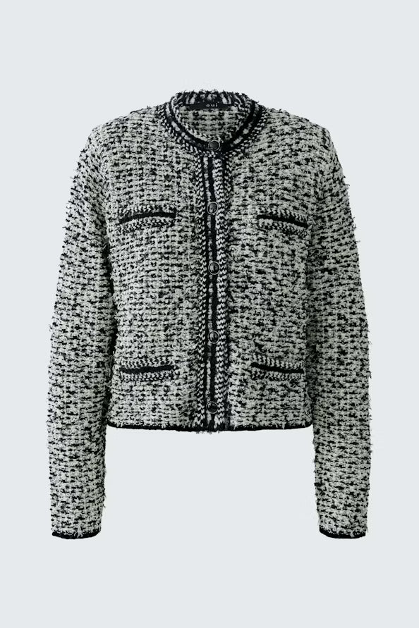 Oui Cardigan- Black/Off White 97887