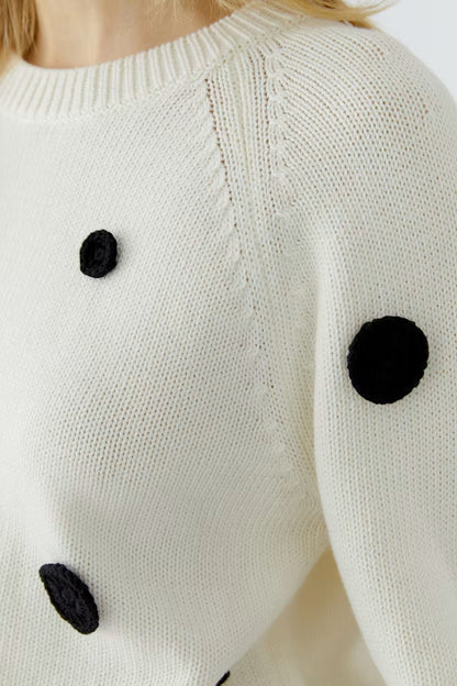 Oui Crocheted Spot Pullover-97913