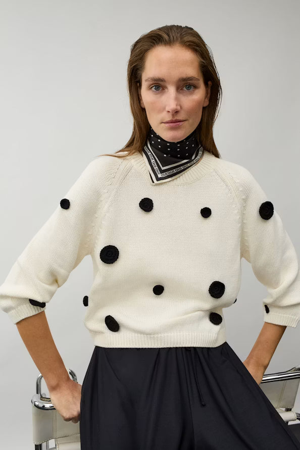 Oui Crocheted Spot Pullover-97913
