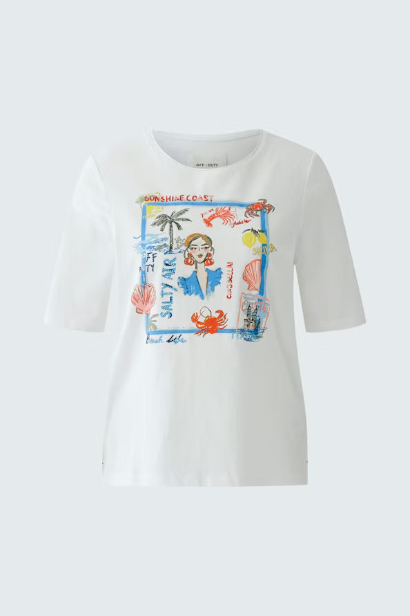 Oui Sunshine Coast Optic White T-shirt 98602