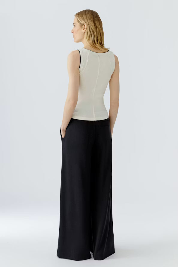 Oui White/Black Tank Top-98631
