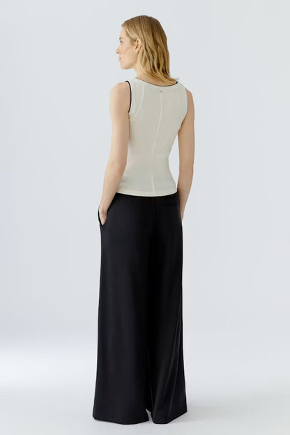 Oui White/Black Tank Top-98631