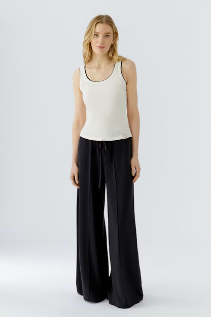 Oui White/Black Tank Top-98631