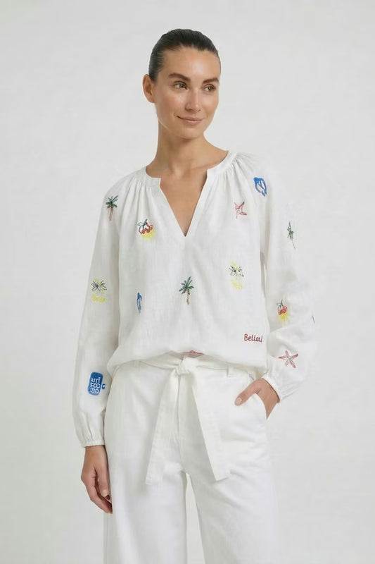 Oui Embroidered Detail Tunic 99238