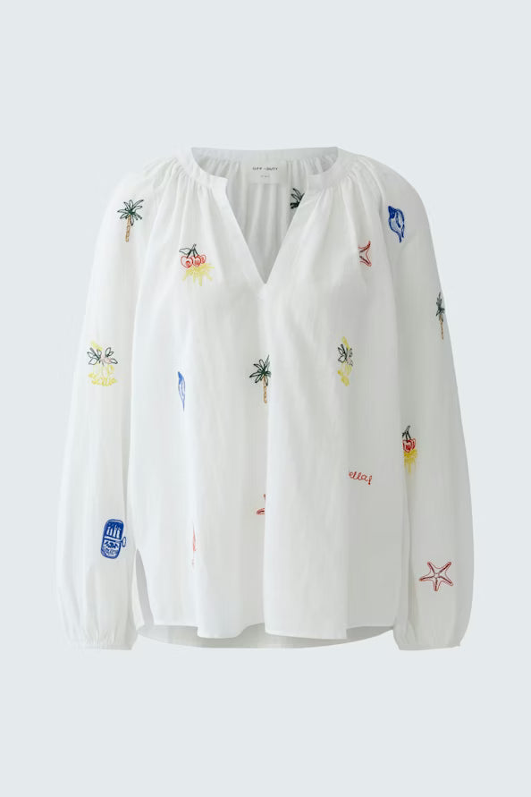 Oui Embroidered Detail Tunic 99238