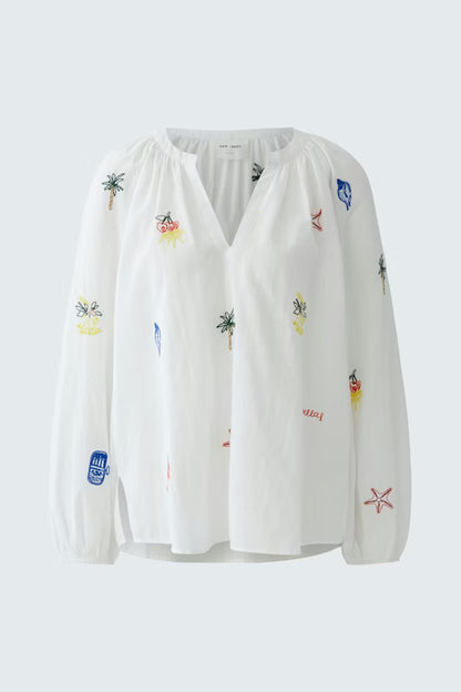 Oui Embroidered Detail Tunic 99238