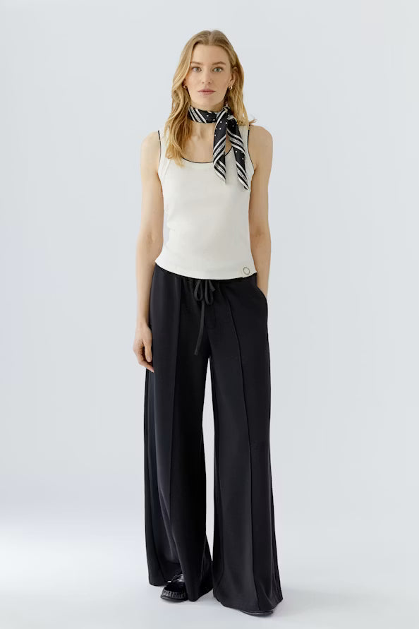 Oui Scarf-Black/Off White 99258