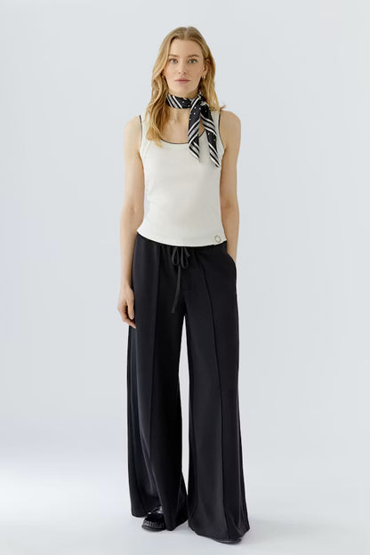 Oui Scarf-Black/Off White 99258
