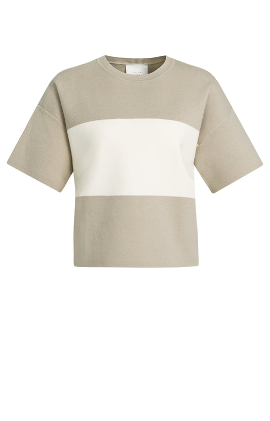 YAYA Blockstripe Sweater Grey