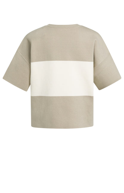 YAYA Blockstripe Sweater Grey