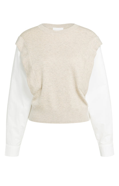 YAYA Shirt Sleeve Sweater Light Beige