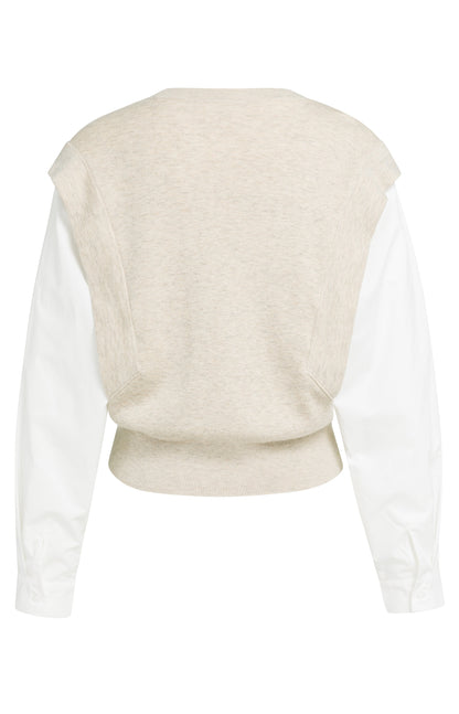 YAYA Shirt Sleeve Sweater Light Beige