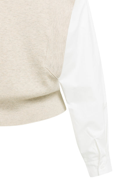 YAYA Shirt Sleeve Sweater Light Beige