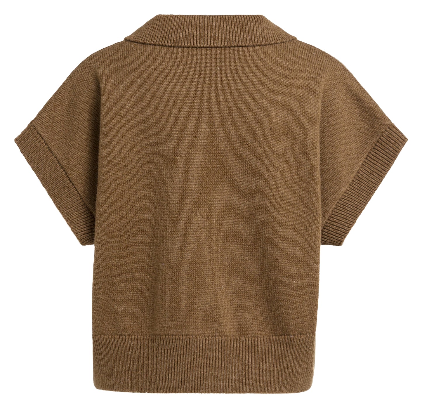 YAYA Knitted Spencer Teak Brown Melange