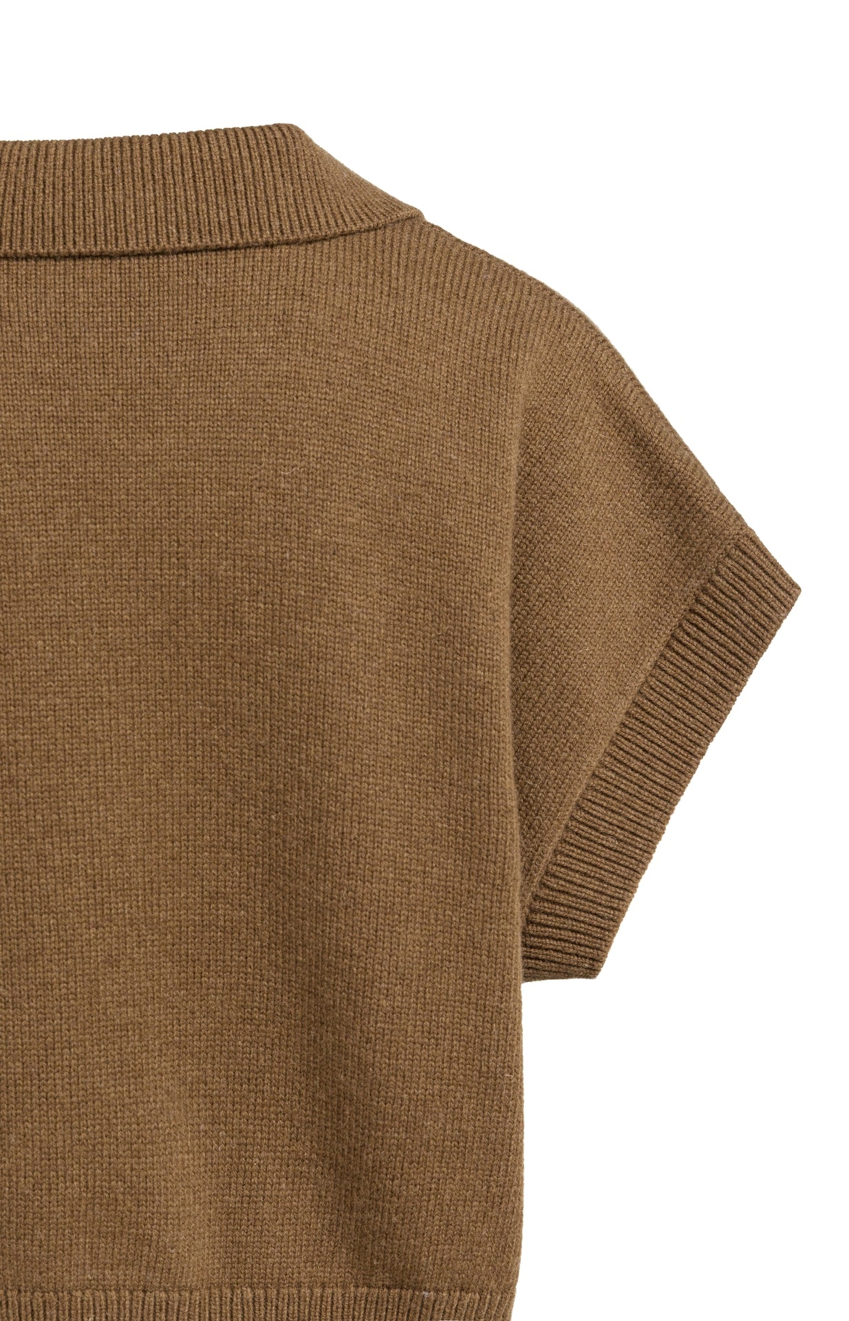 YAYA Knitted Spencer Teak Brown Melange
