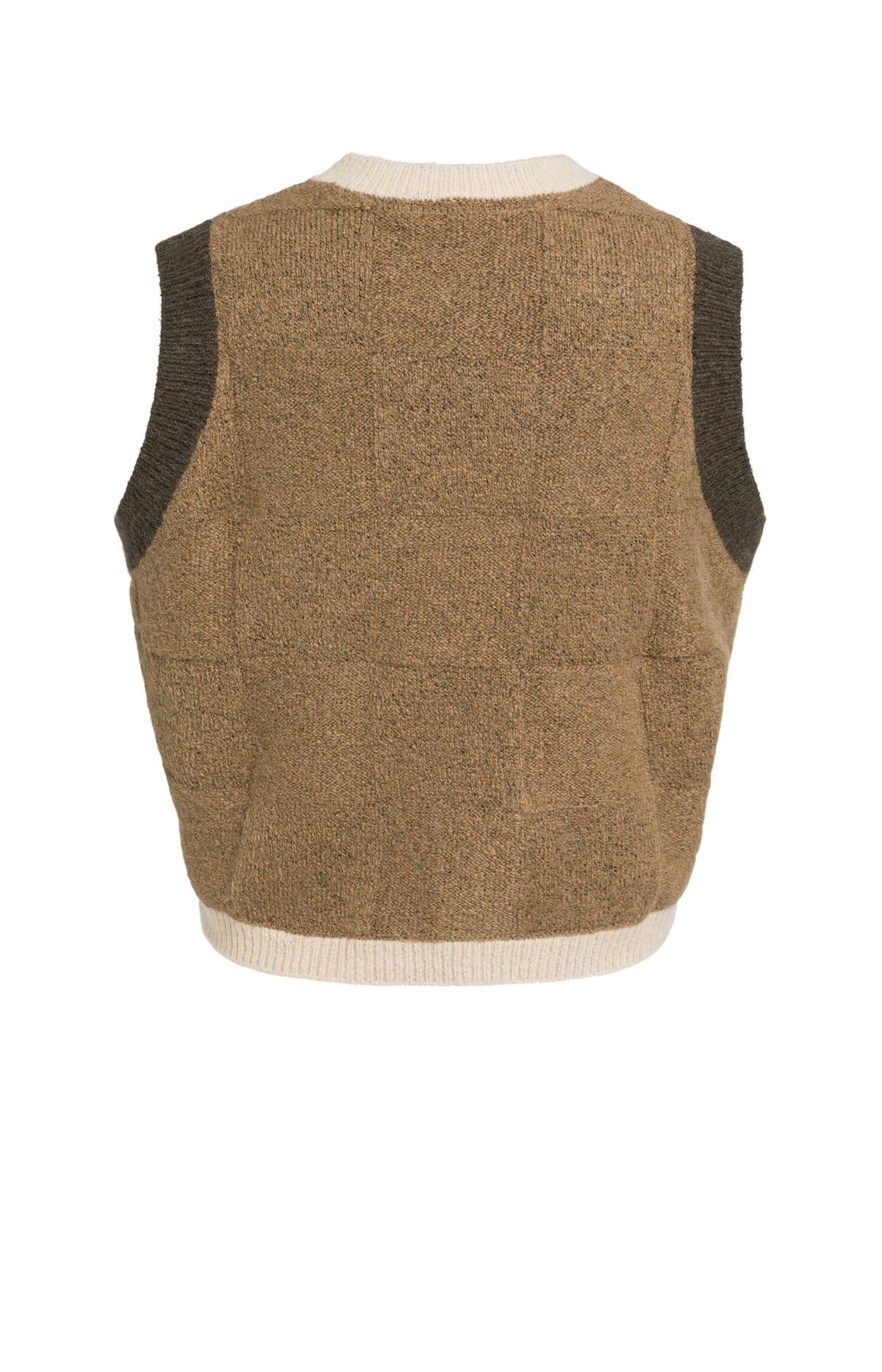 YAYA Spencer Vest Otter Brown Dessin