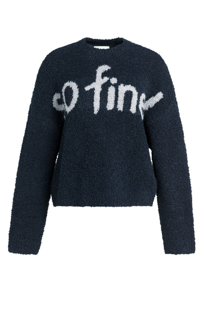 YAYA So Fine Sweater Cat Black Dessin