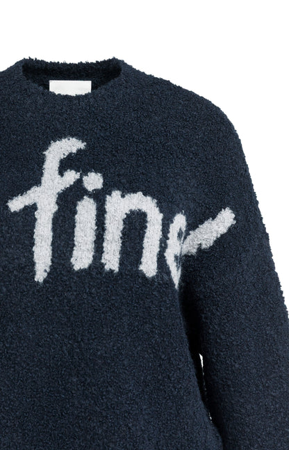 YAYA So Fine Sweater Cat Black Dessin