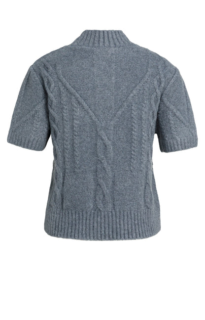 YAYA Cable Sweater Arctic Seal Grey