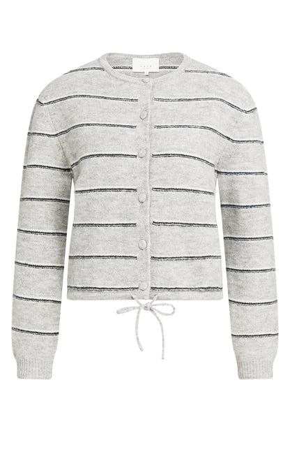YAYA Stripe Cardigan Medium Grey Melange