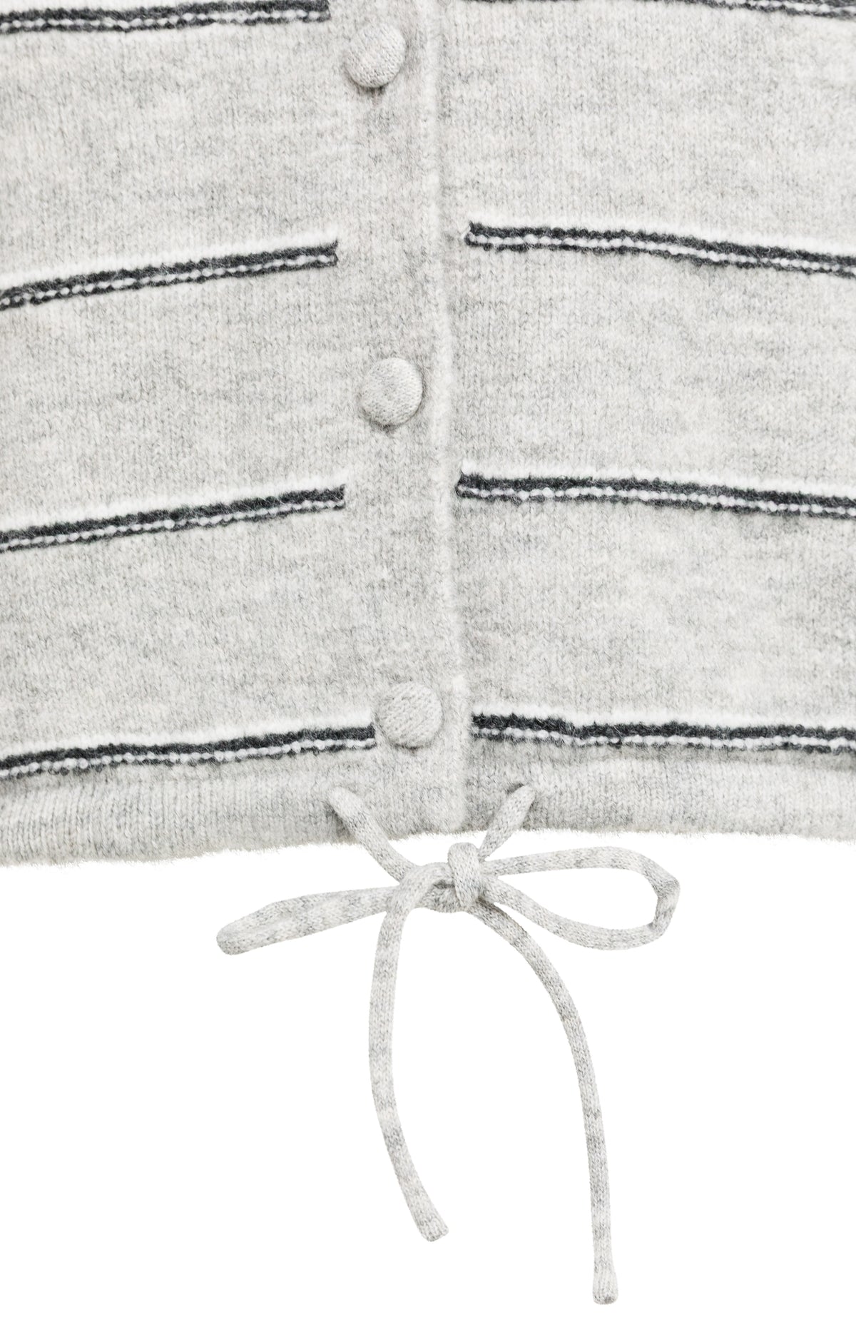 YAYA Stripe Cardigan Medium Grey Melange