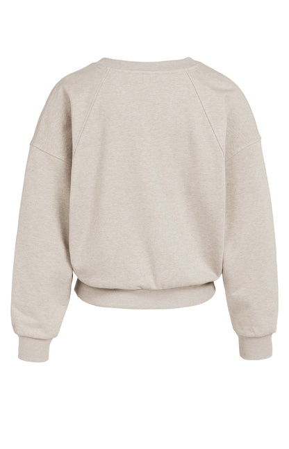 YAYA V-neck Sweatshirt Grey Melange