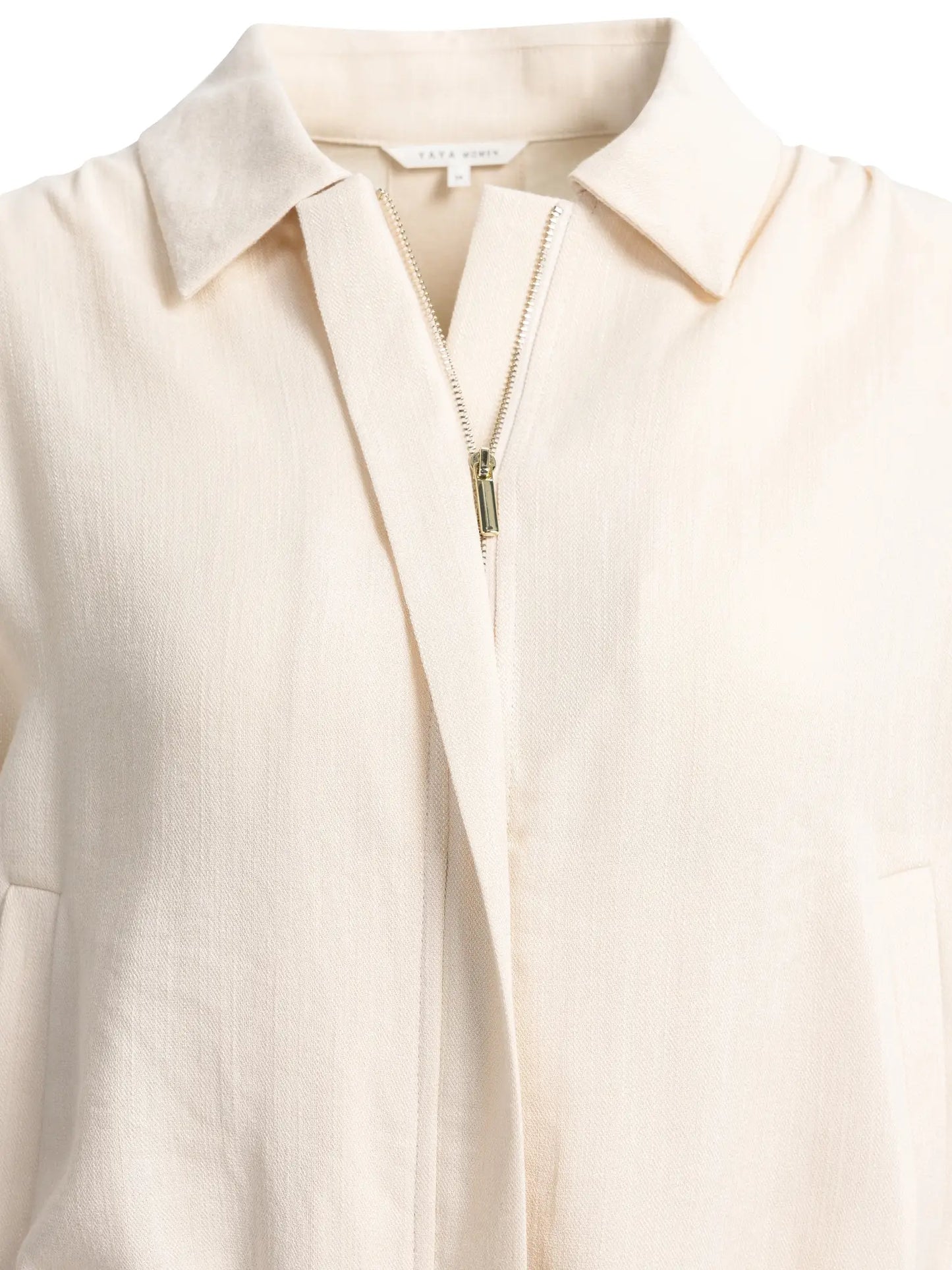 YAYA Linen Blouse Jacket-Cloud Creme White