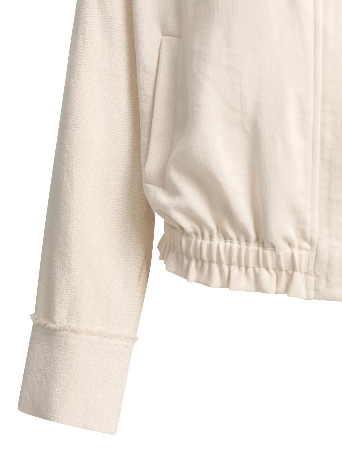 YAYA Linen Blouse Jacket-Cloud Creme White