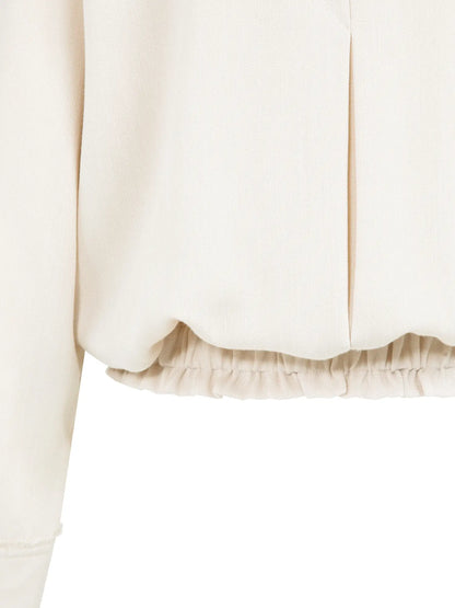YAYA Linen Blouse Jacket-Cloud Creme White